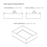 Kit Mueble con Lavamanos Oslo Soder Mali y Blanco 47.6x62.4cm Individual con Un Cajón