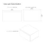 Kit Mueble con Lavamanos Oslo Soder Mali y Blanco 47.6x62.4cm Individual con Un Cajón