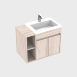 Kit Mueble con Lavamanos Oslo Soder Mali y Blanco 61.8x47.4cm Individual con Dos Cajones