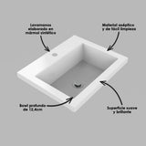 Kit Mueble con Lavamanos Oslo Blanco 61.8x47.4cm Individual con Dos Cajones