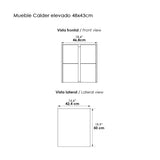 Kit Mueble con Lavamanos Siena Blanco 46.8x42.4cm Individual con Un Cajón