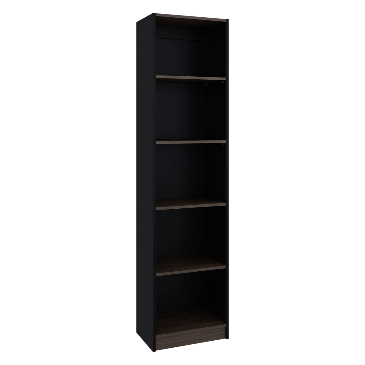Estante Home E2 Wengue y Milan 45x180.6cm Rectangular con Cinco Compartimientos y con Cuatro Entrepaños