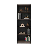 Estante Home E3 Wengue y Milan 62.8x180.6cm Rectangular con Cinco Compartimientos y con Cuatro Entrepaños