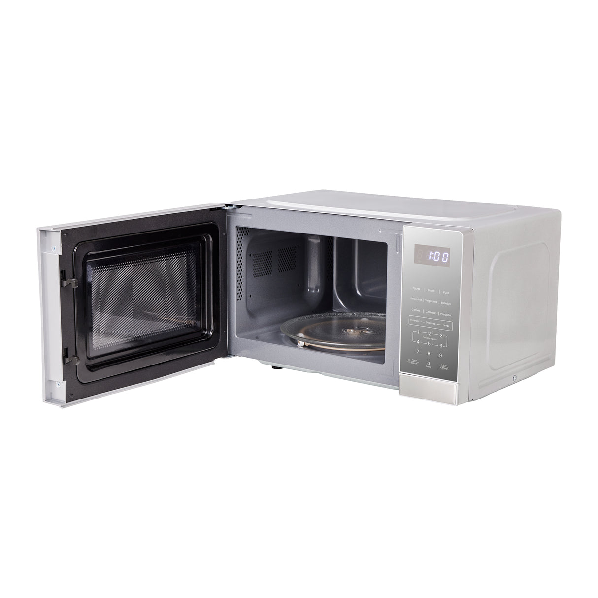 Horno Microondas Haceb Tipo Push Inox 46x26cm de 20 Litros 120 Voltios con Ocho Funciones Preconfiguradas