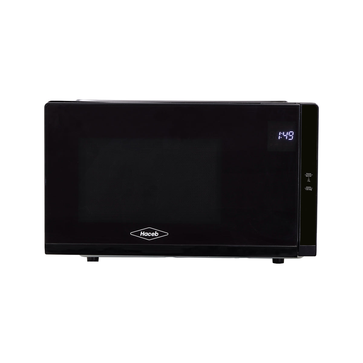 Horno Microondas Haceb Negro 48x29cm de 25 Litros 120 Voltios con Ocho Funciones Preconfiguradas y con Grill