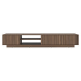 Rack de TV Maldivas Avellana y Wengue 230x40cm para TV Hasta 85" Pulgadas con Dos Compartimientos