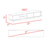 Rack de TV Maldivas Avellana y Wengue 230x40cm para TV Hasta 85" Pulgadas con Dos Compartimientos