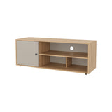 Rack de TV Noah Fresno Europeo y Capri 120x44cm para TV Hasta 50" Pulgadas con Tres Compartimientos y con Ranura para Cables
