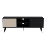 Rack de TV Funes Wengue 150x55cm para TV Hasta 65" Pulgadas con Dos Compartimientos y con Ranura para Cables