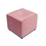 Puff Valencia Rosado 46x41cm de Un Puesto Antifluido sin Apoya Brazos