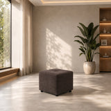 Puff Valencia Gris 46x41cm de Un Puesto Antifluido sin Apoya Brazos