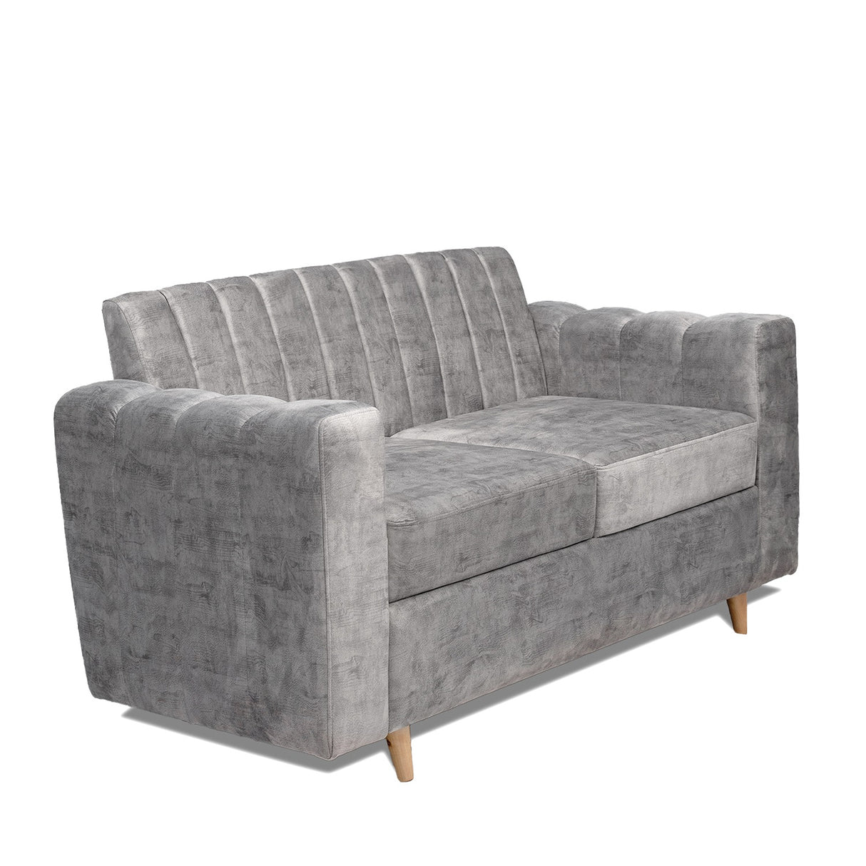 Sofá Sevilla Gris 80x80cm de Dos Puestos Antifluido con Apoya Brazos