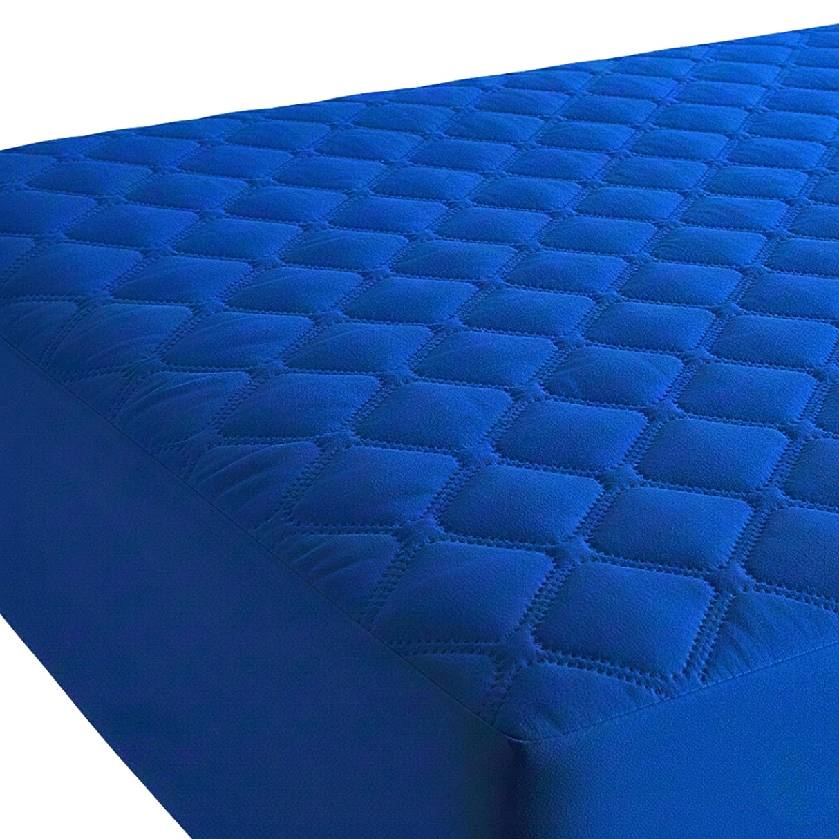 Protector de Colchón Transpirable Azul Rey para Colchón Sencillo 100 X 190 Cm Acolchado 300 Hilos