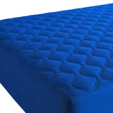 Protector de Colchón Transpirable Azul Rey para Colchón Doble 140 X 190 Cm Acolchado 300 Hilos