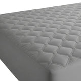 Protector de Colchón Transpirable Gris para Colchón Queen 160 X 190 Cm Acolchado 300 Hilos
