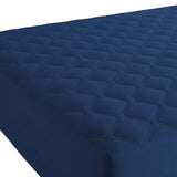 Protector de Colchón Transpirable Azul Oscuro para Colchón Queen 160 X 190 Cm Acolchado 300 Hilos