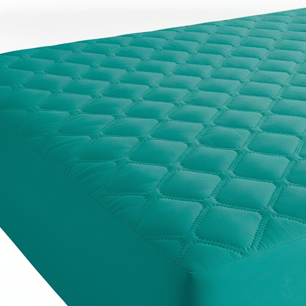 Protector de Colchón Transpirable Turquesa para Colchón Queen 160 X 190 Cm Acolchado 300 Hilos