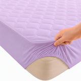 Protector de Colchón Transpirable Lila para Colchón Queen 160 X 190 Cm Acolchado 300 Hilos