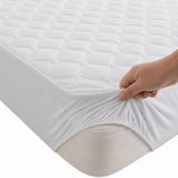 Protector de Colchón Transpirable Blanco para Colchón King 200 X 200 Cm Acolchado 300 Hilos
