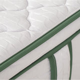 Colchón Atletico Nacional Basic Blanco y Verde Sencillo 100 X 190 Cm Hipoalergénico con Pillow Sencillo y Firmeza Adaptable