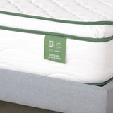 Colchón Atletico Nacional Basic Blanco y Verde Queen 160 X 190 Cm Hipoalergénico con Pillow Sencillo y Firmeza Adaptable