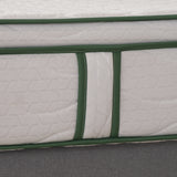Colchón Atletico Nacional Basic Blanco y Verde King 200 X 200 Cm Hipoalergénico con Pillow Sencillo y Firmeza Adaptable