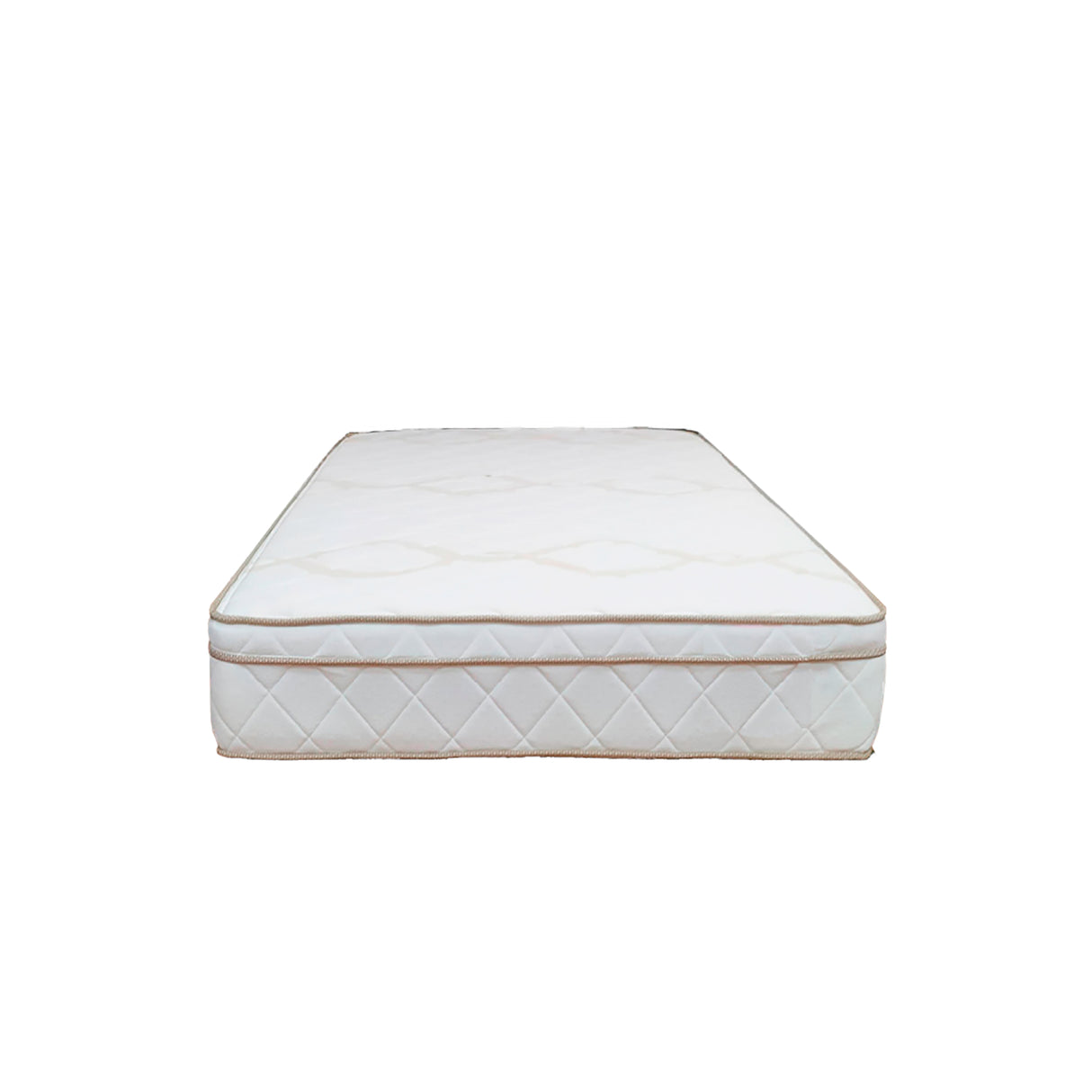 Colchón Prana Blanco y Beige Semidoble 120 X 190 Cm Medio Suave Hipoalergénico
