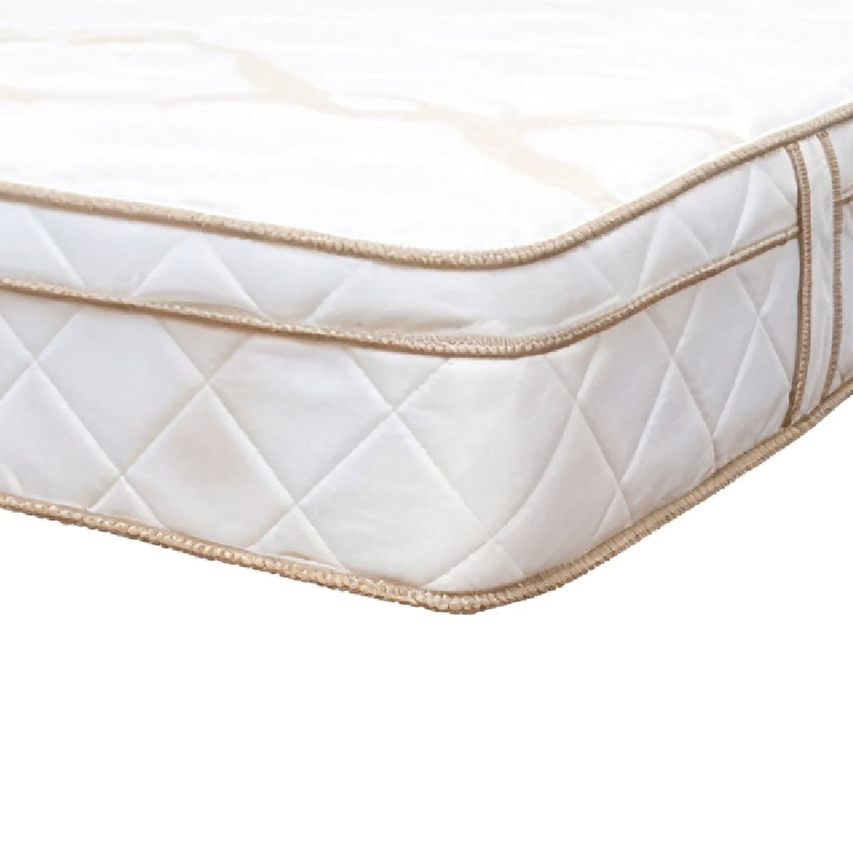 Colchón Prana Blanco y Beige Doble 140 X 190 Cm Medio Suave Hipoalergénico