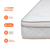 Colchón Prana Blanco y Beige Doble 140 X 190 Cm Medio Suave Hipoalergénico