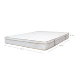 Colchón Prana Blanco y Beige Doble 140 X 190 Cm Medio Suave Hipoalergénico