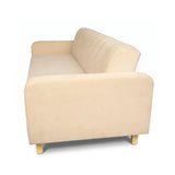 Sofá Cama Salamanca Beige 108x92cm de Tres Puestos Reclinable Antifluido con Apoya brazos