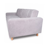 Sofá Cama Salamanca Plata 108x92cm de Tres Puestos Reclinable Antifluido con Apoya brazos