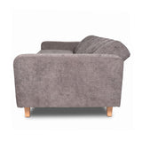 Sofá Cama Salamanca Gris Oscuro 108x92cm de Tres Puestos Reclinable Antifluido con Apoya brazos