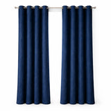Cortina Blackout Jacquard Azul 300x230cm Fondo Entero