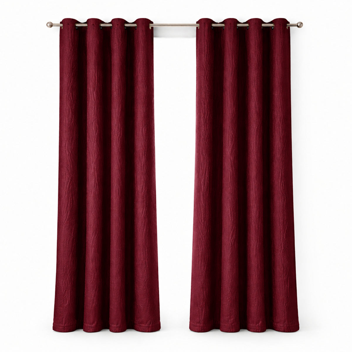 Cortina Blackout Jacquard Vinotinto 300x230cm Fondo Entero