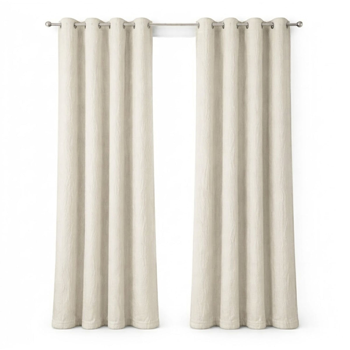 Cortina Blackout Jacquard Beige 300x230cm Fondo Entero
