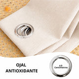 Cortina Blackout Jacquard Beige 300x230cm Fondo Entero