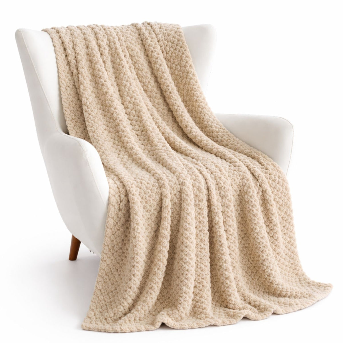 Cobija Beige 230x190cm Fondo Entero Muy Suave