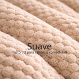 Cobija Beige 230x190cm Fondo Entero Muy Suave
