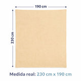 Cobija Beige 230x190cm Fondo Entero Muy Suave