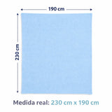 Cobija Azul Celeste 230x190cm Fondo Entero Muy Suave