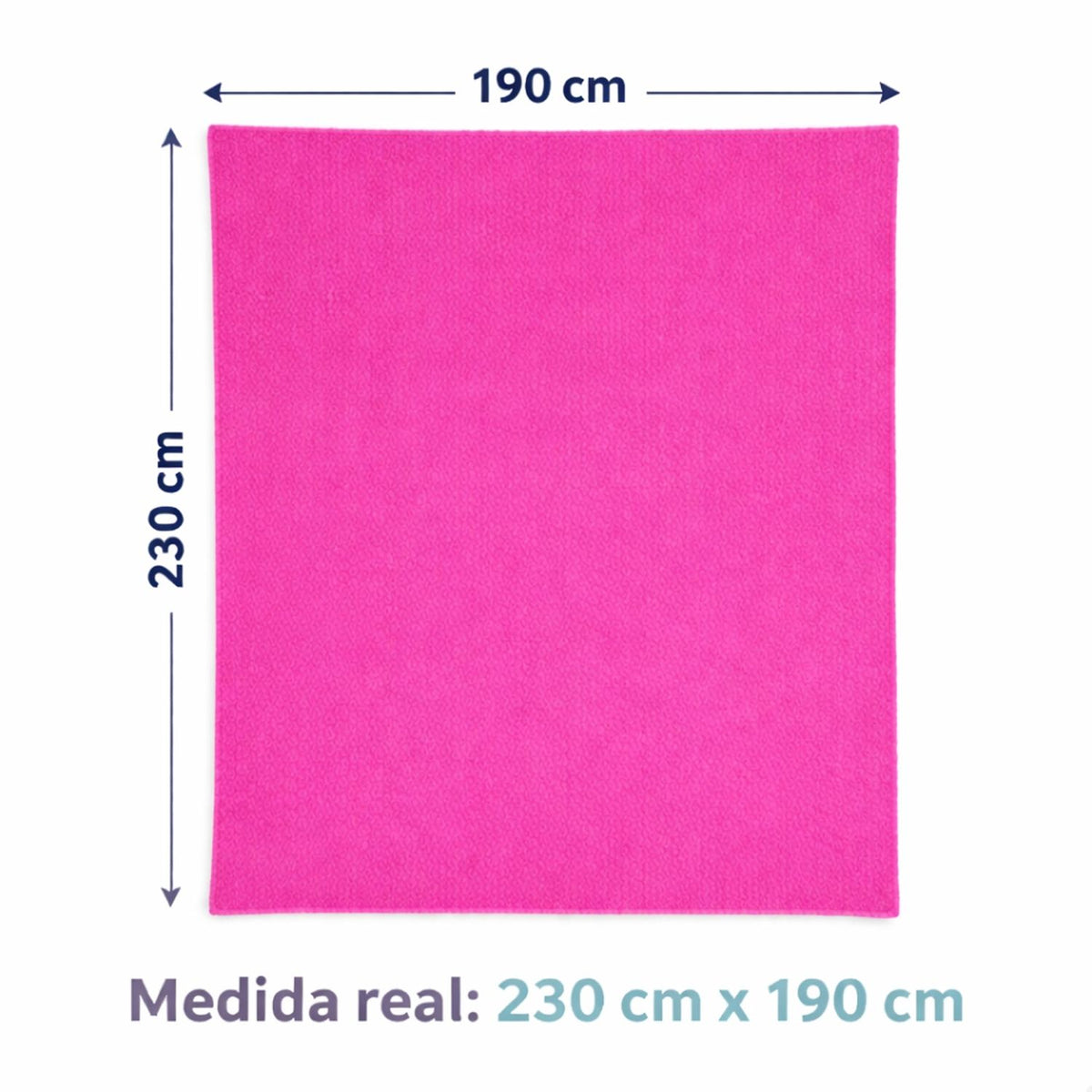 Cobija Fucsia 230x190cm Fondo Entero Muy Suave