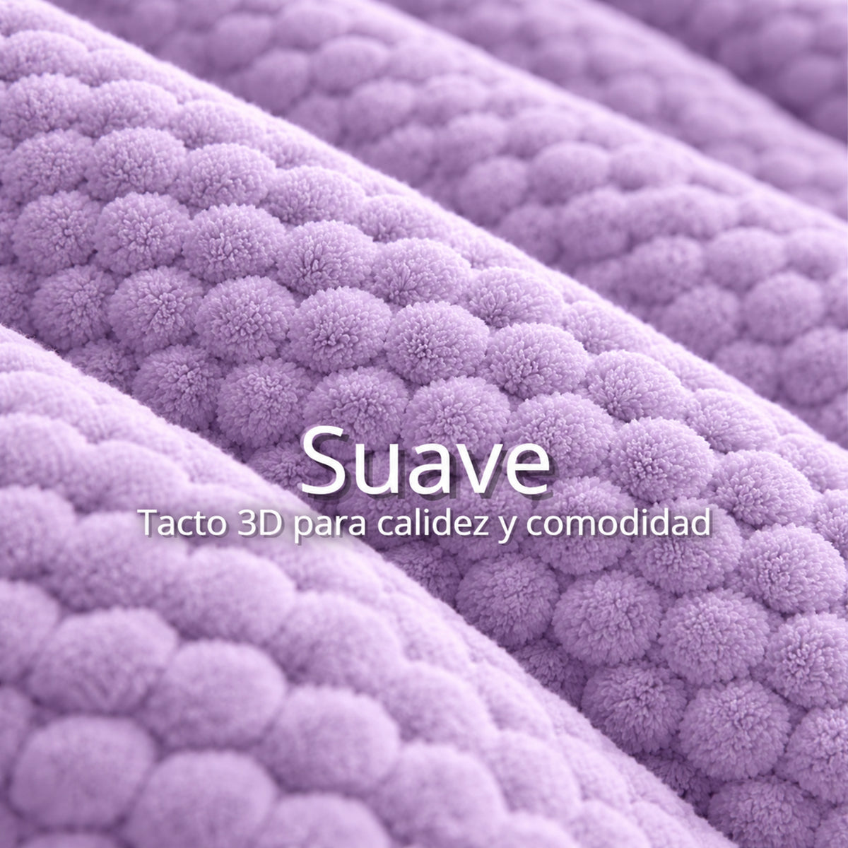 Cobija Morado 230x190cm Fondo Entero Muy Suave