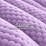 Cobija Morado 230x190cm Fondo Entero Muy Suave