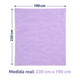 Cobija Morado 230x190cm Fondo Entero Muy Suave