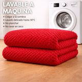 Cobija Rojo 230x190cm Fondo Entero Muy Suave