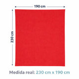 Cobija Rojo 230x190cm Fondo Entero Muy Suave