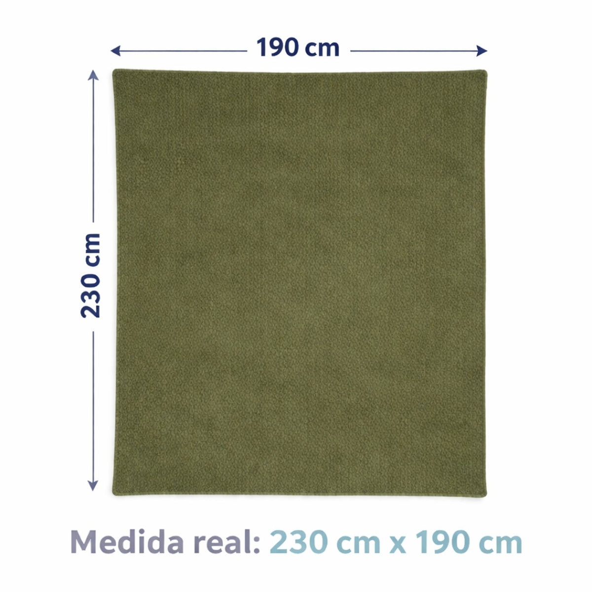 Cobija Verde 230x190cm Fondo Entero Muy Suave