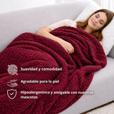 Cobija Vinotinto 230x190cm Fondo Entero Muy Suave