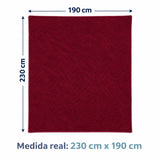 Cobija Vinotinto 230x190cm Fondo Entero Muy Suave